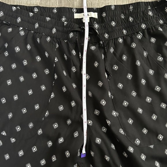 Women’s Vans Austin Ankle Pants Lightweight Black Diamond Juniors Sz Large Crop - Picture 9 of 13